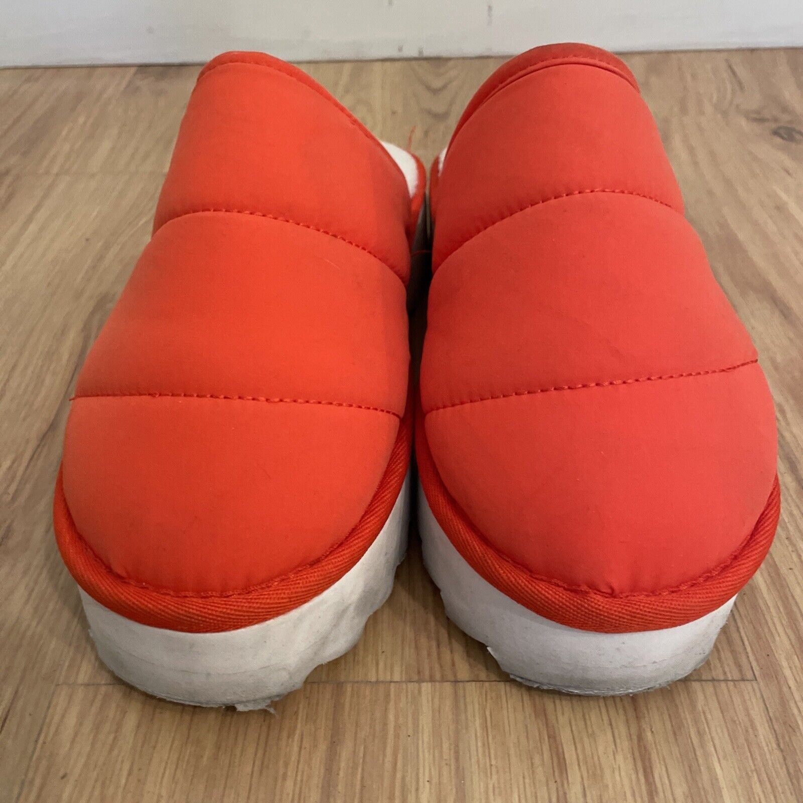 Anthropology Maeve quilted platform womens slippers SMALL (6-7) Bright Orange