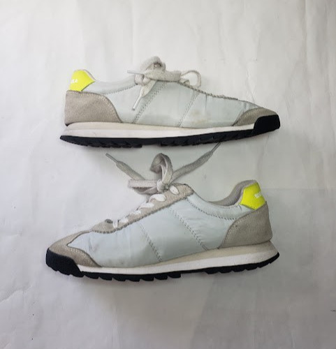 Bimba Y Lola Low Top Lace Up Sneakers EUR 37 Women’s 6.5 Suede Leather Beige Gym