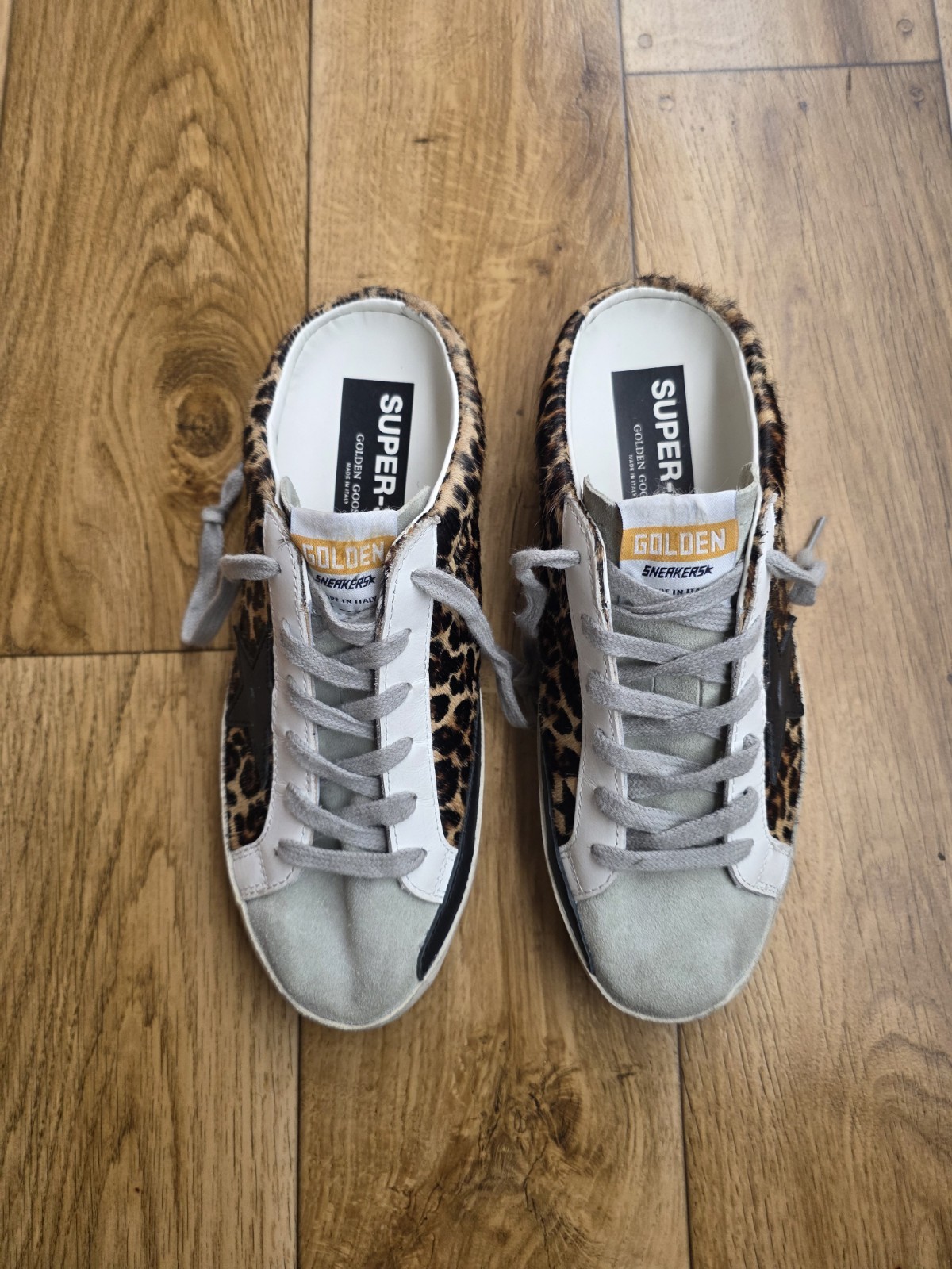 GOLDEN GOOSE SABOT SUPERSTAR SLIP ON SNEAKERS SIZE 39 EU, 8.5 US, 6 UK