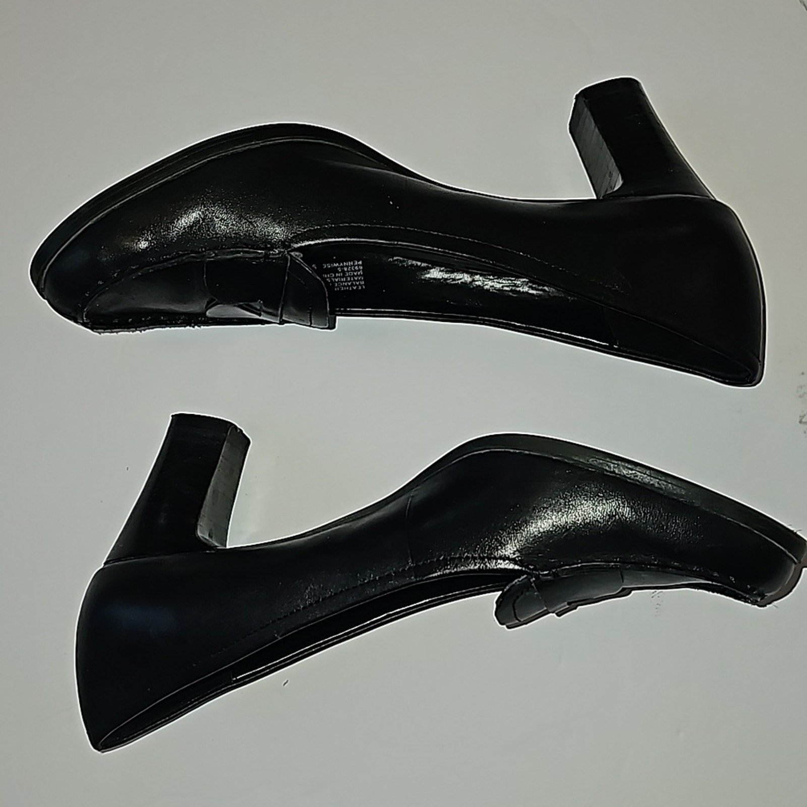 Vtg Connie Pennywise Oxford Heels Womens Sz 9 Black Academia Librarian VGC