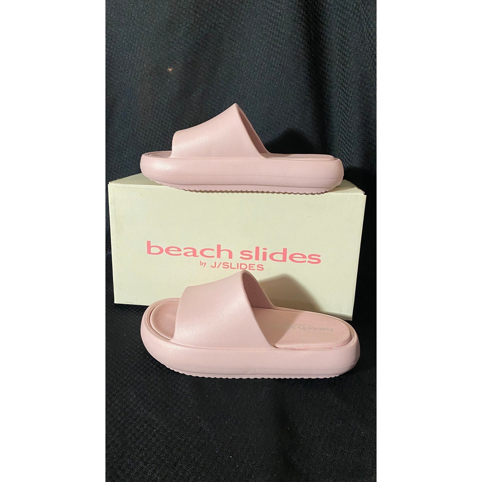 Beach Slides by J/Slides Squish Pink EVA Platform Sandals Womans Size 10 New Box
