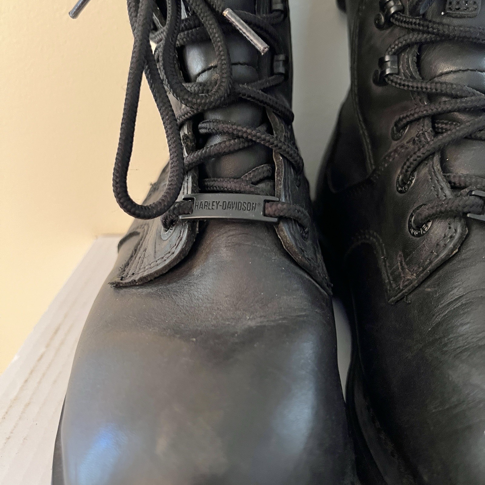 Harley Davidson Jenell Black Leather riding Boots D87031 Waterproof Women’s 8.5