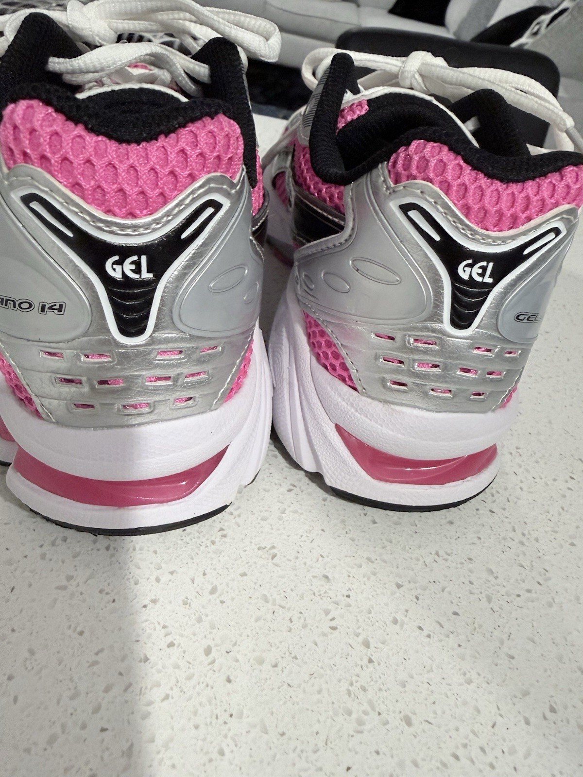ASICS GEL-Kayano 14 Women’s Mesh Low Top Sneakers Pink Silver Black White