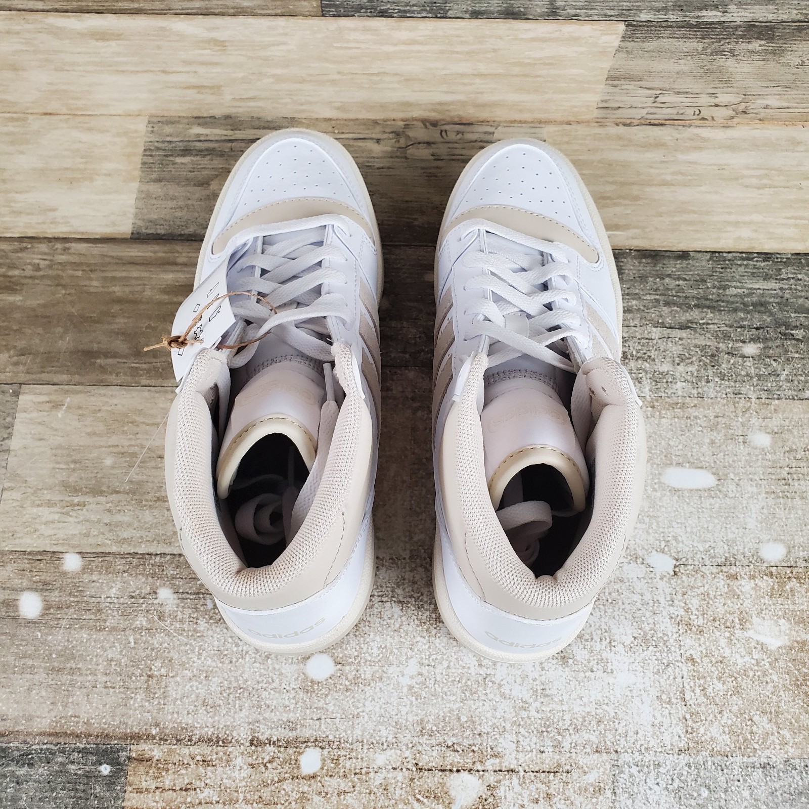 Adidas Break Start Mid Womens Shoes Sz 8 White & Beige JI3407