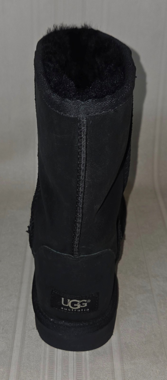UGG Black Classic Short Leather Boot Water Resistant MISMATCH Left US 7 Right 8