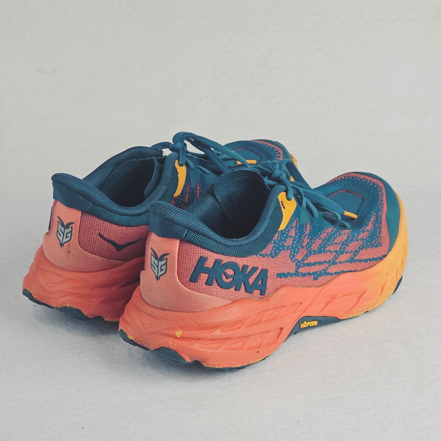 Hoka Speedgoat 5 Women’s Trail Running Shoes Size 8.5B Blue Orange