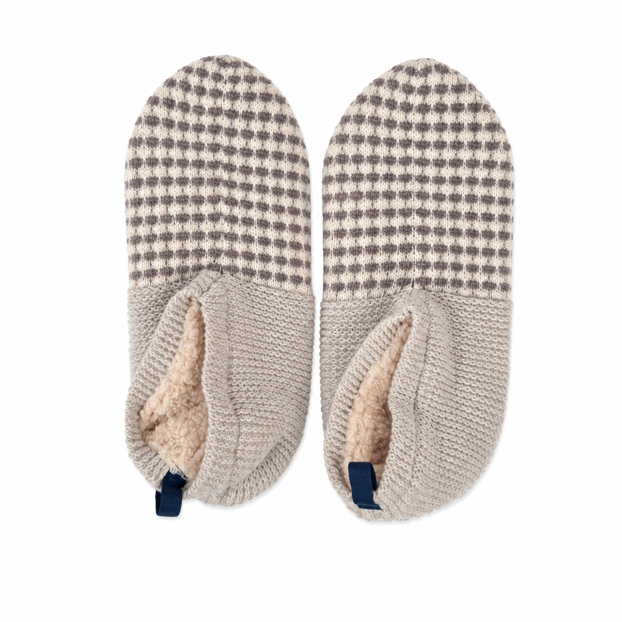 Bombas – Gripper Sherpa Lined Slipper – HouseShoe Sock – Oatmeal Circle -Size XL