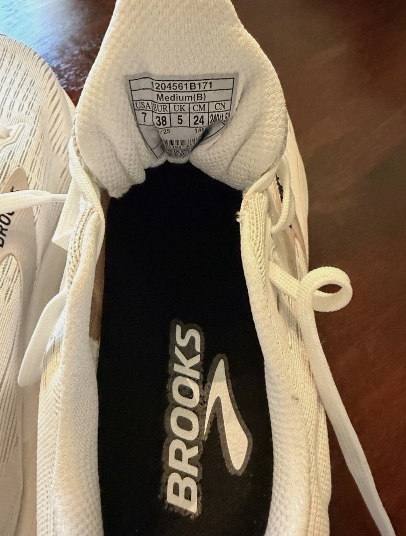 Size 7 – Brooks Revel 8 White Chateau Grey W