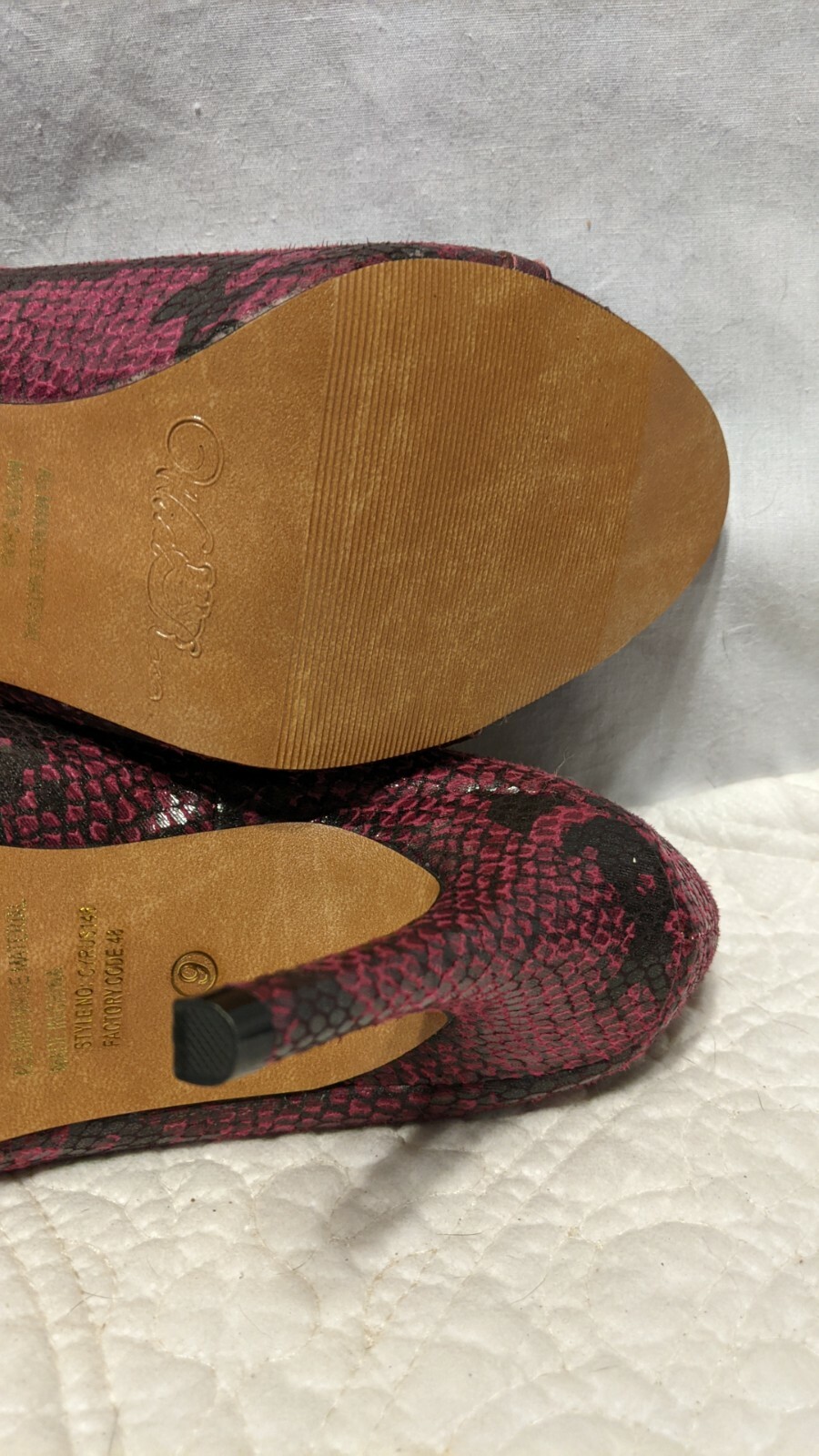 WILD ROSE Women’s 4” High Heel Pumps Sexy Snakeskin Pink Fuschia Shoes Size 9