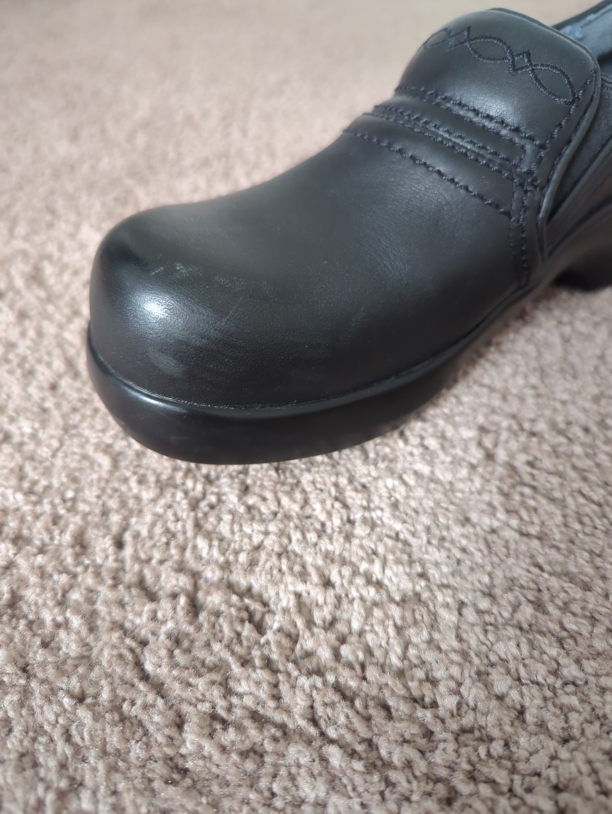 Ariat Expert Safety Clog SD Composite Toe Black Sz 6 C Wide Slip Resistant