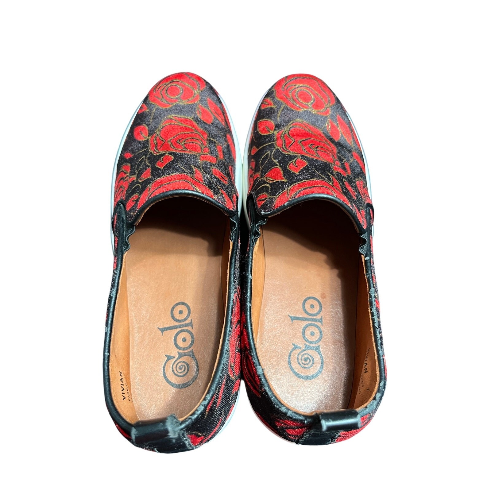 Golo Red Rose Floral Vivian Collection Women’s Size 7