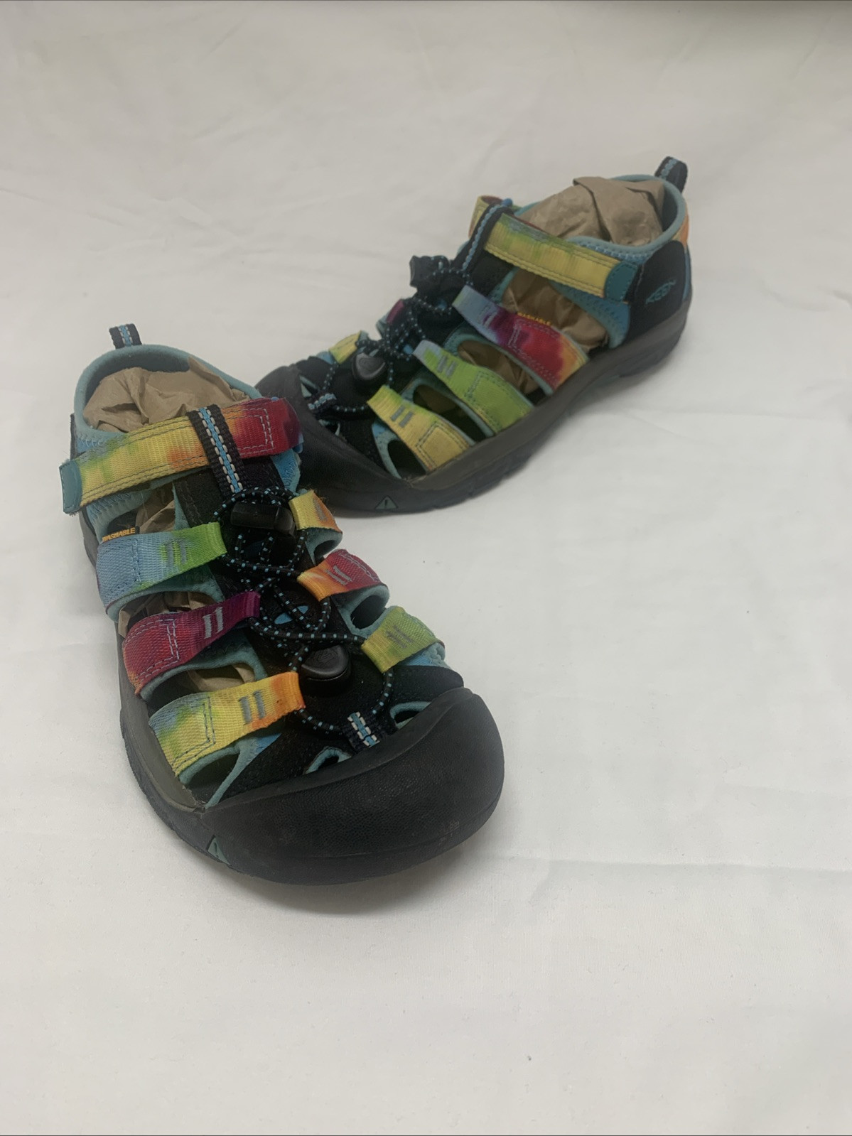 Keen Newport H2 Hiking Sandals Youth Sz 5 Rainbow Tie Dye