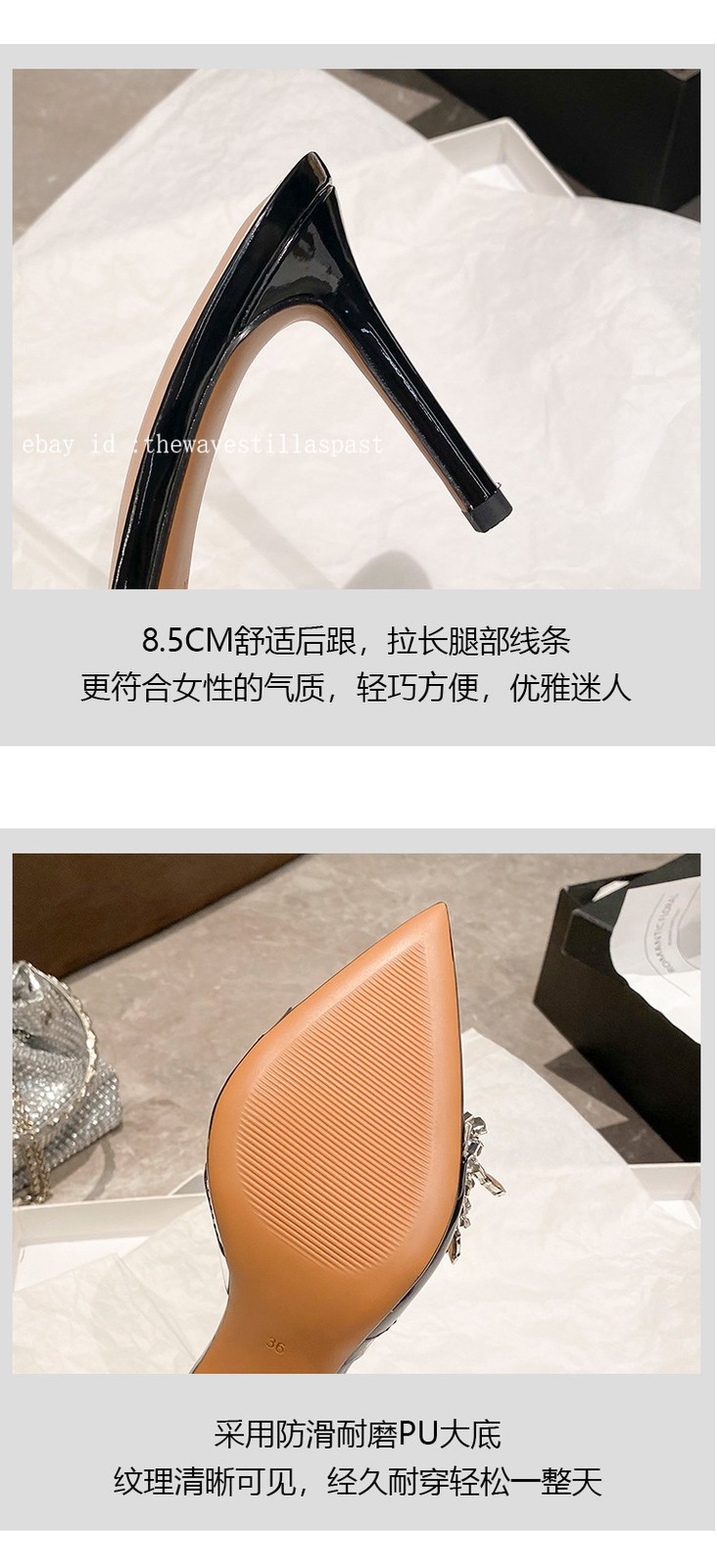Womens Summer Pointed Rhinestone High-heeled Party Sexy Sandals Shoes Pump