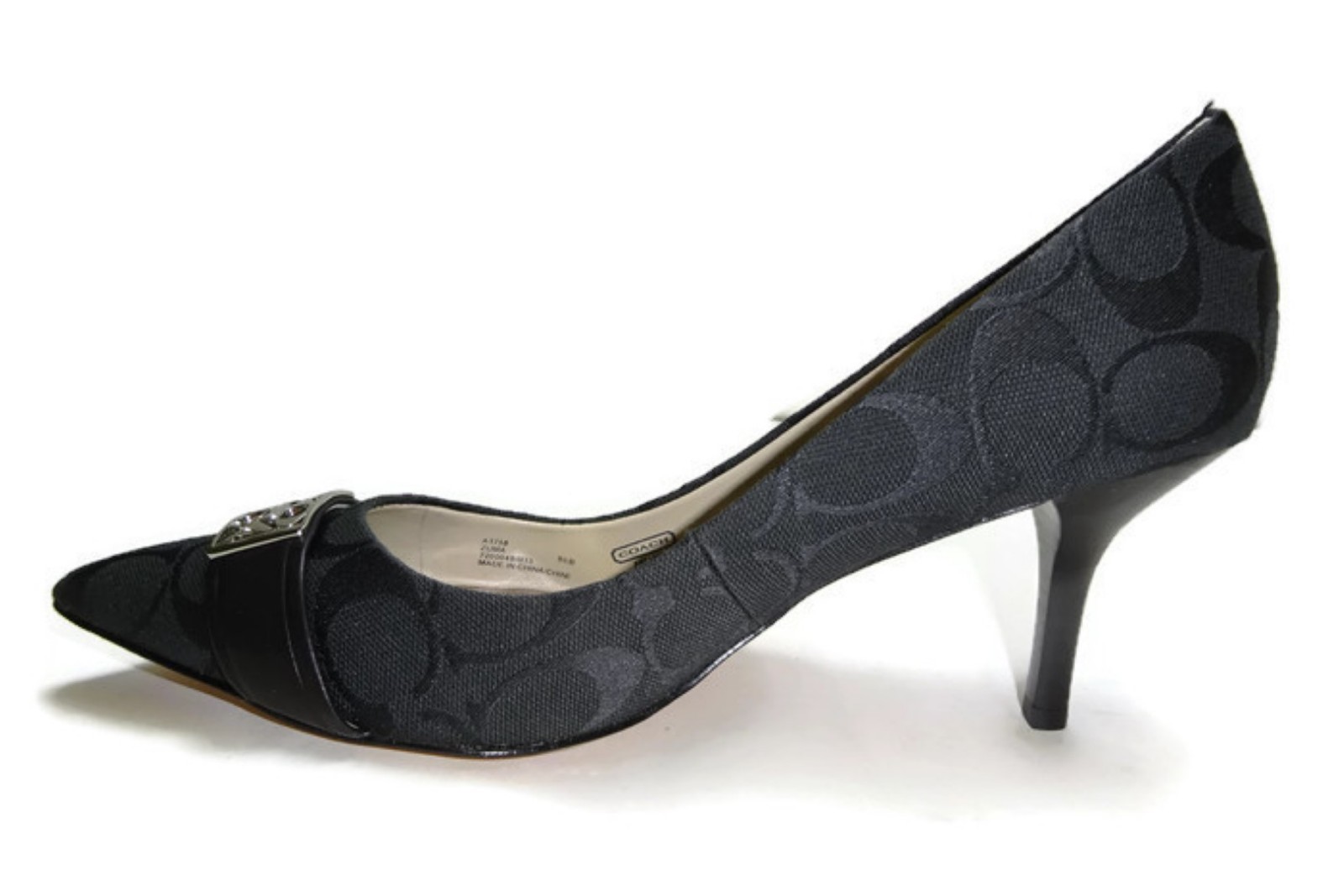 Coach Zuma 12CM/Semi Mat Calf women’s Pump shoes, Black 9.5 M