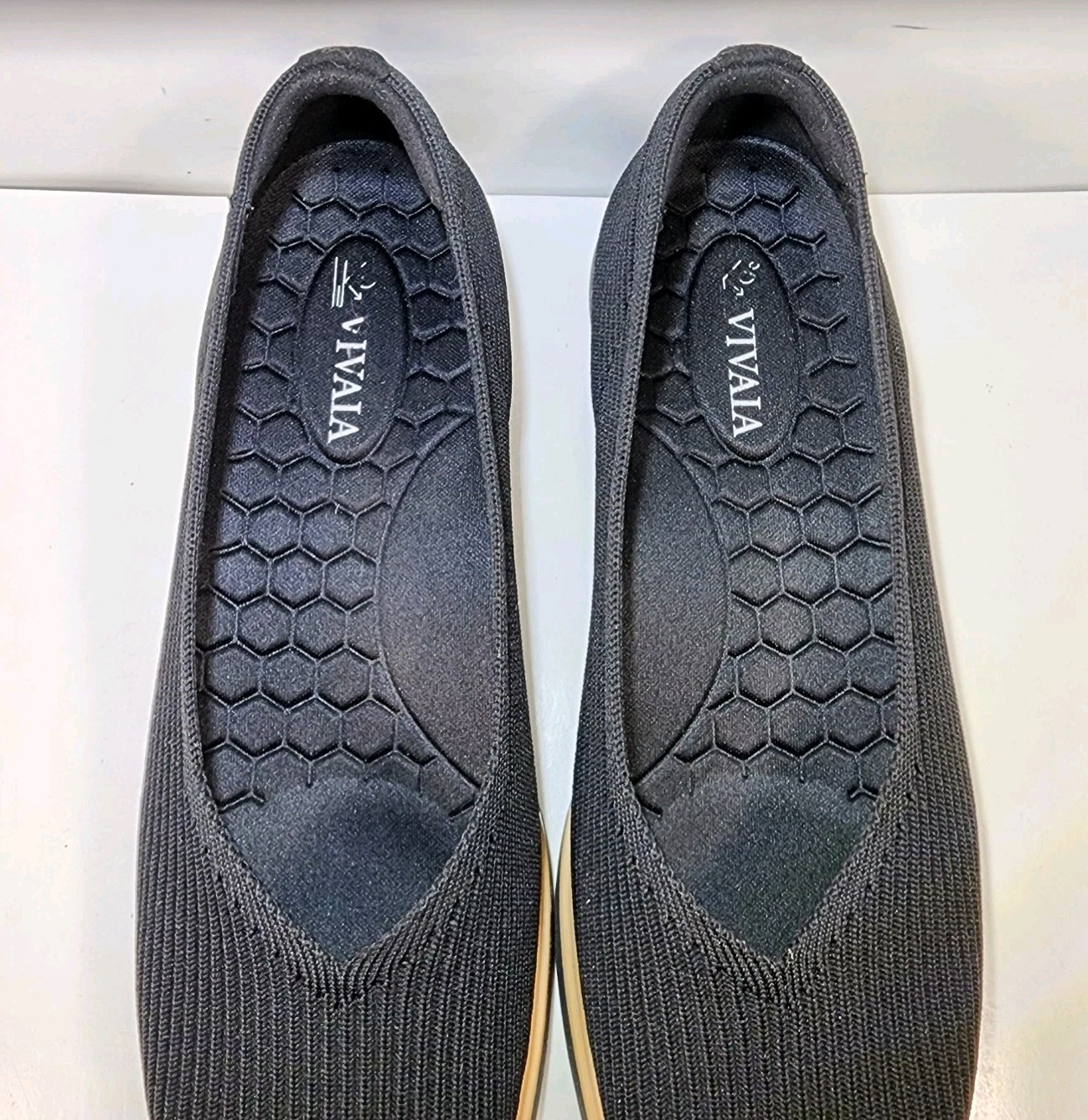 VIVAIA Mabel Square Toe All Day Standing Flats Womens 6 Black Comfort Shoes