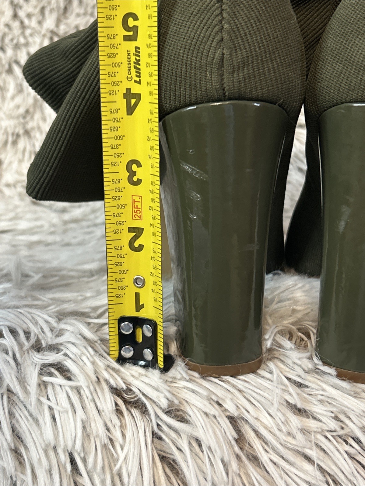 Madden Girl Andie Olive Green Mid Calf Stretchy Slouch Tall Boots Size 10