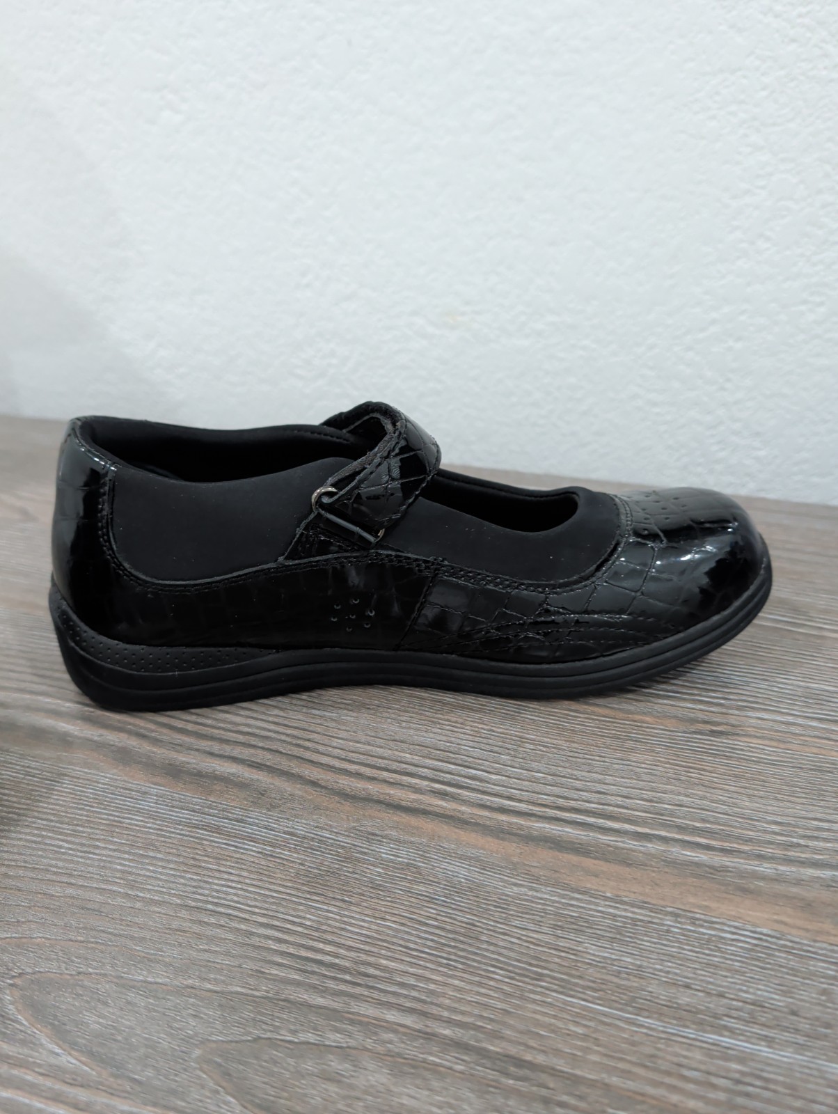 Women’s DREW » Rose » Black Patent Genuine Leather Mary Jane Shoes 8W
