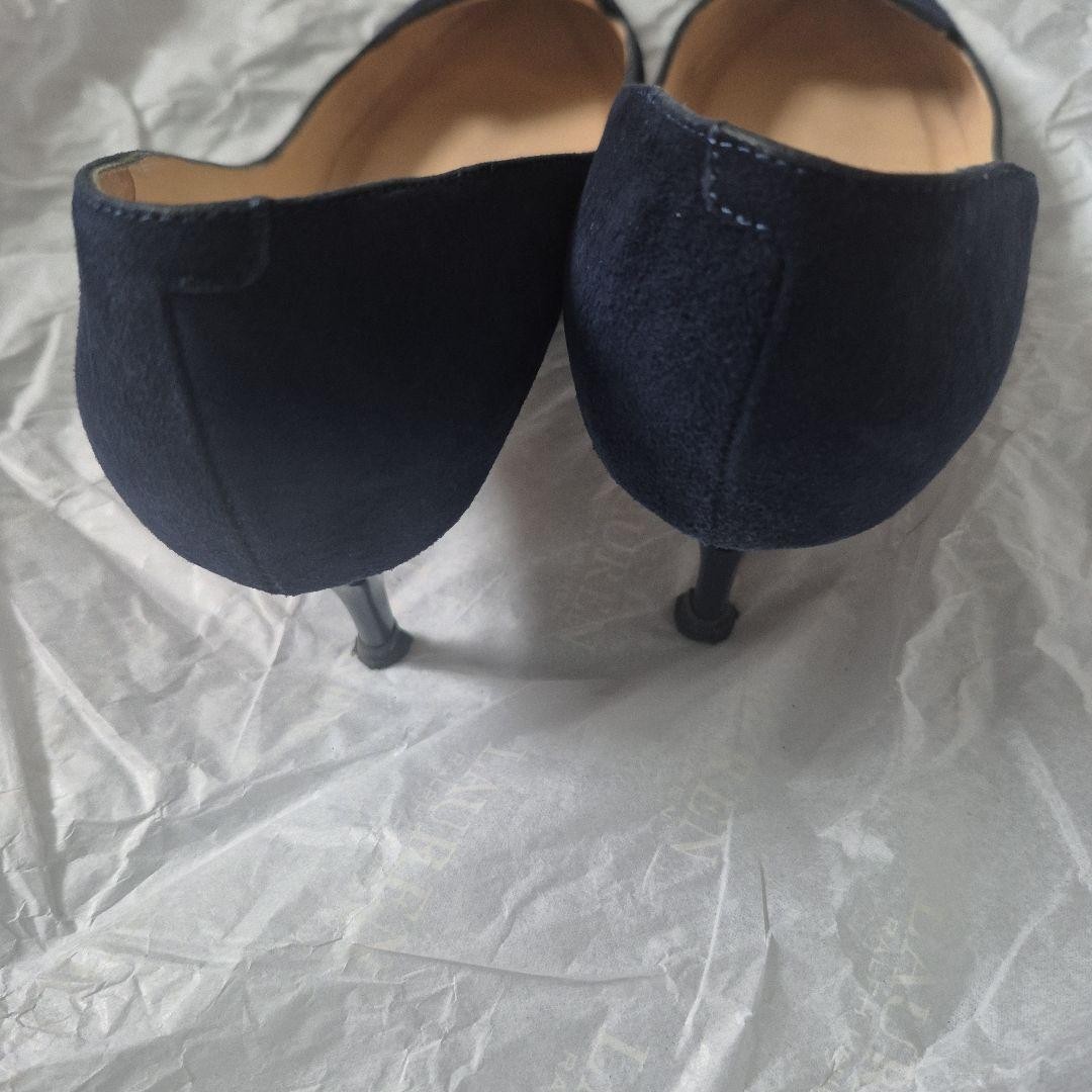 JIMMY CHOO Suede Navy 37.5 Heel