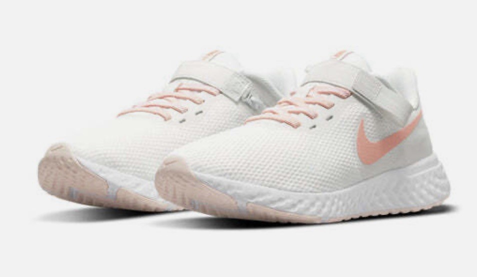 Nike Revolution 5 Women’s Running Shoes White/Pink Low Top Lace-Up BQ3207-109