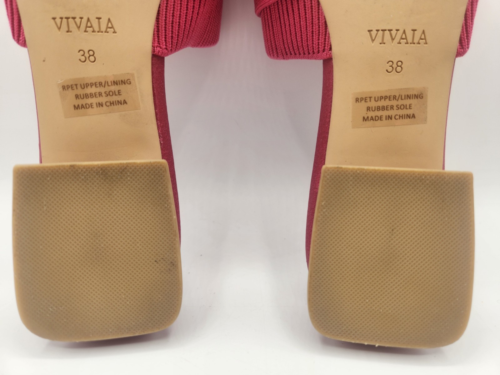 Vivaia Yaffa Pink Knit Pointed Toe Mule Flats Shoes Womens Sz EU 38 Bow Knot