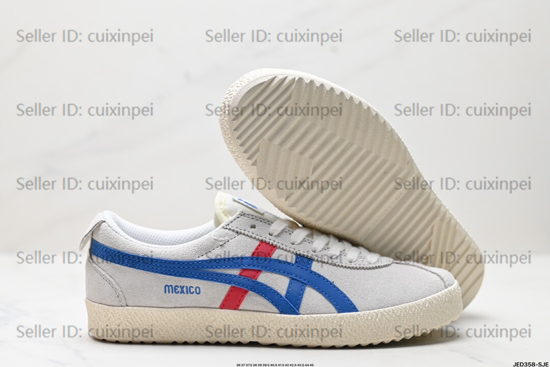 Onitsuka MEXICO DELEGATION Classic Gray/Blue Retro Unisex Shoes Sneakers