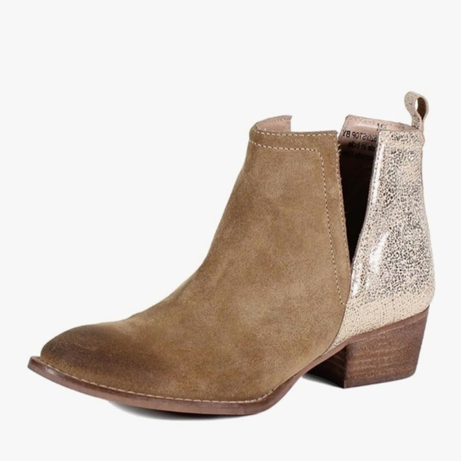 Altar’d State Tan and Gold Ankle Boots – Size 7