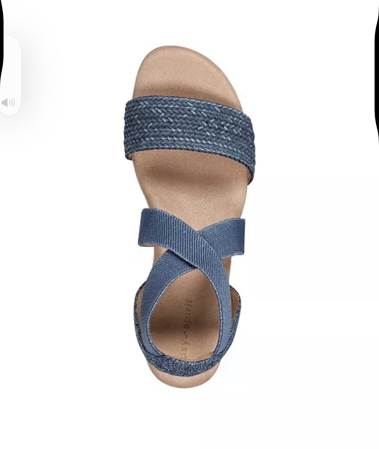 Easy Spirit Women’s Lorena Woven Strappy Wedge Sandals Medium Blue 420 Size 5.5
