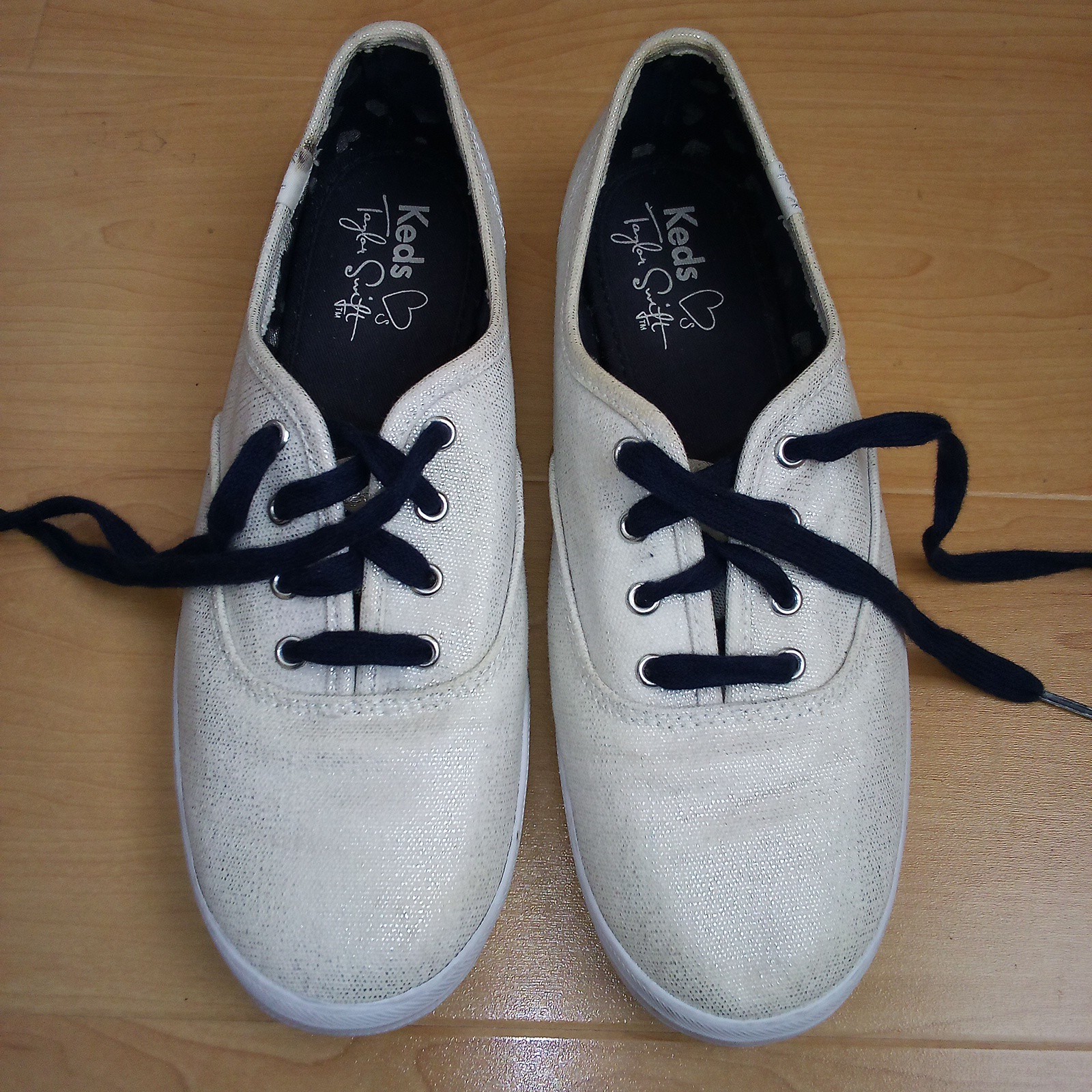 Keds Canvas Sneakers Size 7.5 Women Cream Off White Taylor Swift 56118M PreOwned