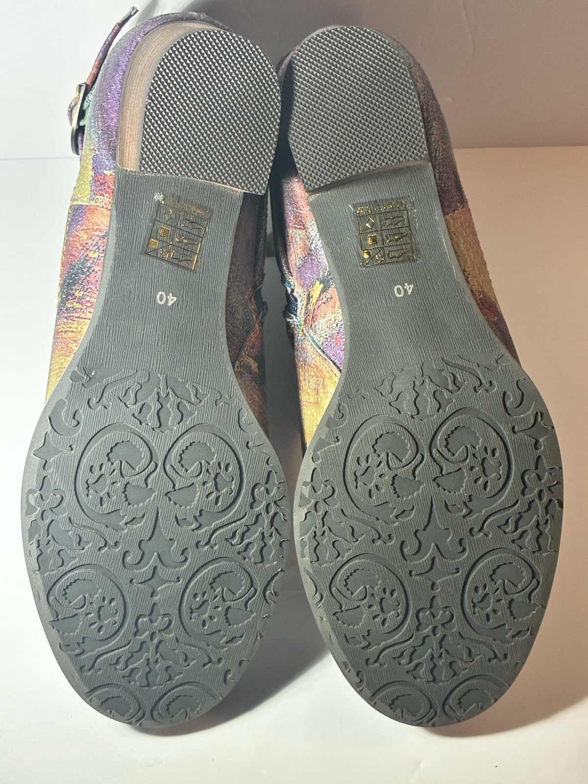 L’Artiste Shazzam Ankle Boots Womens Sz 40 US 9 Multi-Colored Spring Step Zip