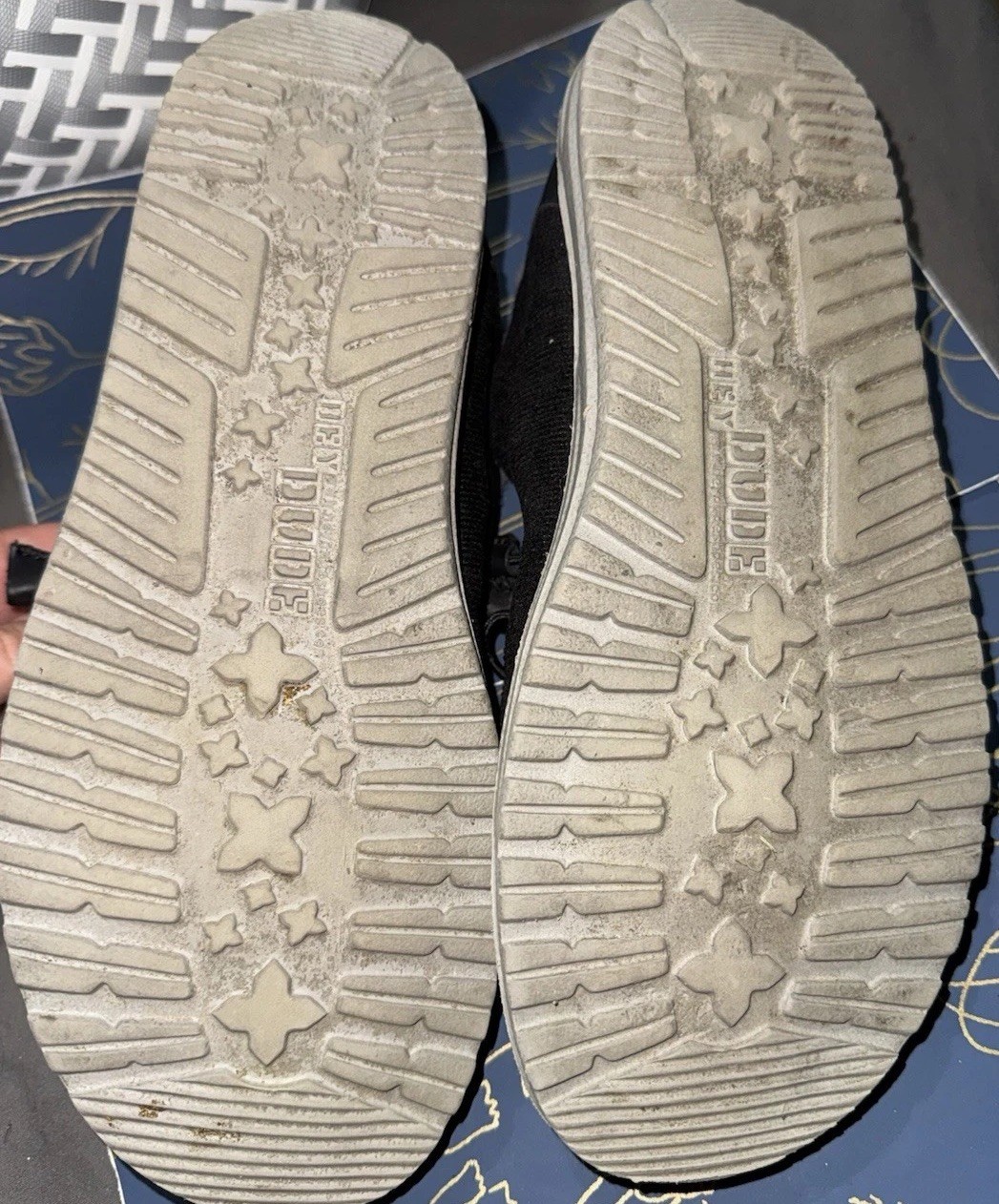 🌸Hey Dude Wendy Black Corduroy Sherpa Slip-On Casual Walking Shoes Sz 8