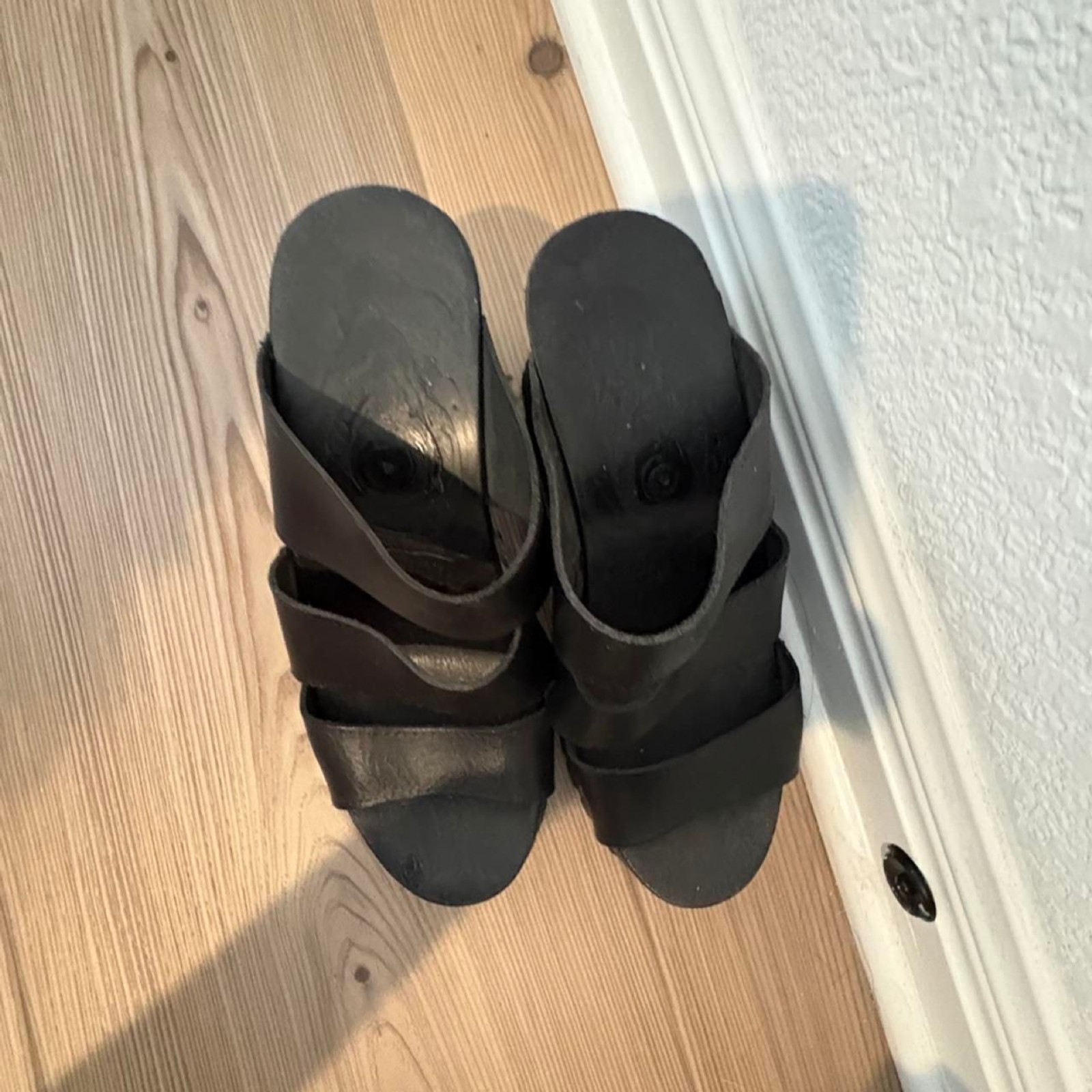 Vintage Black Platform Sandals