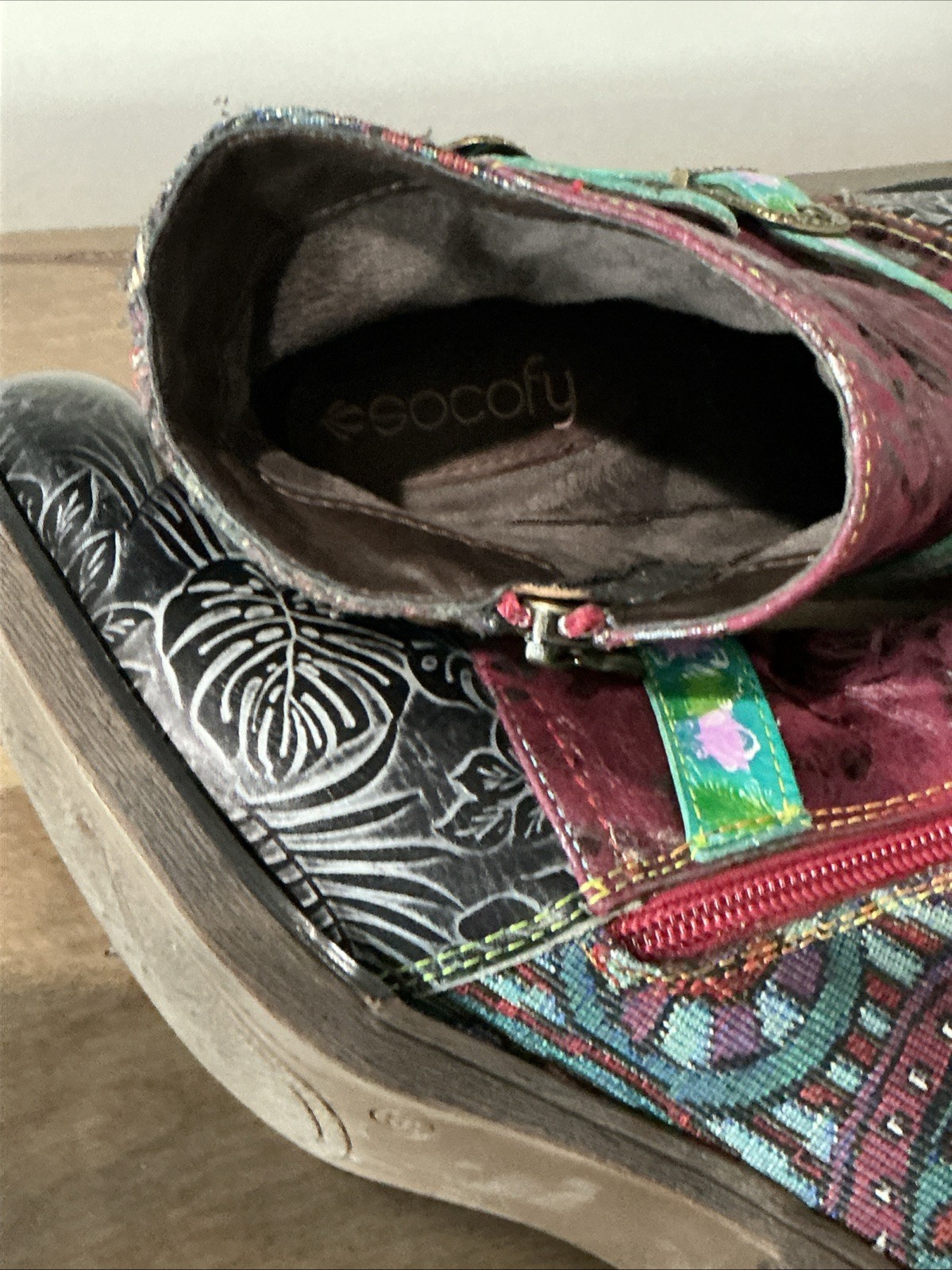 Socofy Bohemian Style Ankle Festival Boots Size 39/ US 8.5