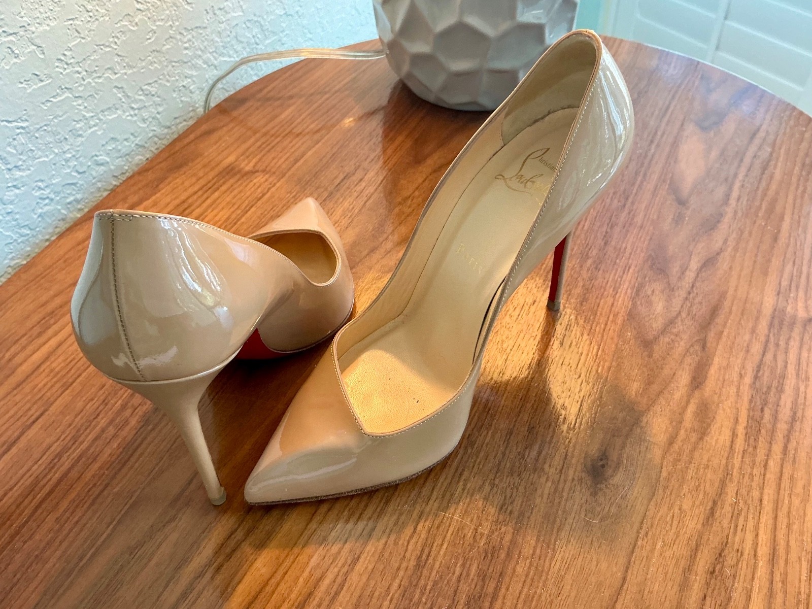 Christian Louboutin Corneille Patent 100 Leather Nude size 6 (37)