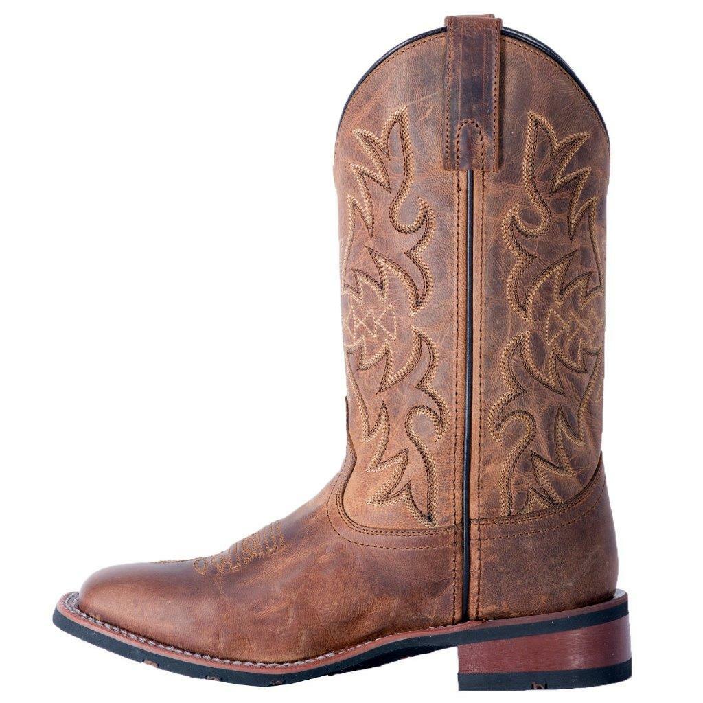 LAREDO ANITA WOMEN’S COWGIRL SQUARE TOE TAN BOOTS 5602 NEW