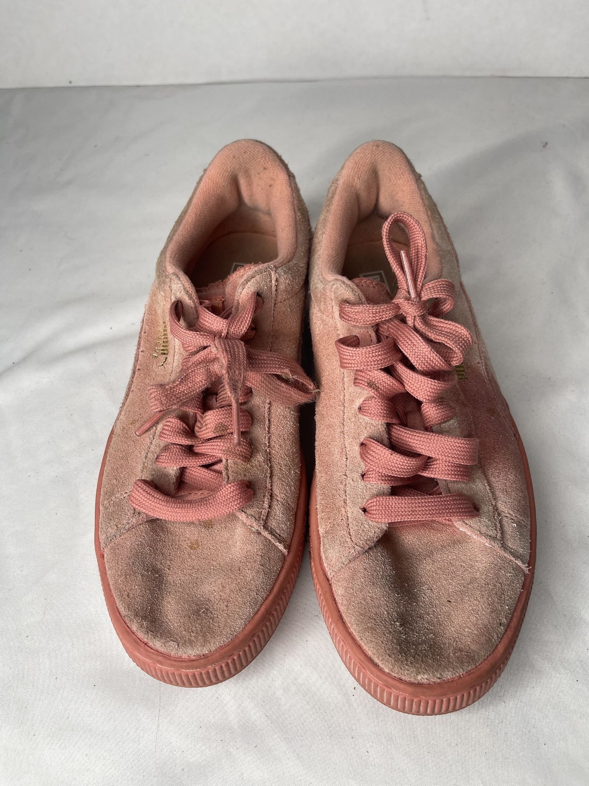 Puma Shoes Size 5.5 Desert Flower Casual Sneakers Pink Suede 35511069 Lace Up