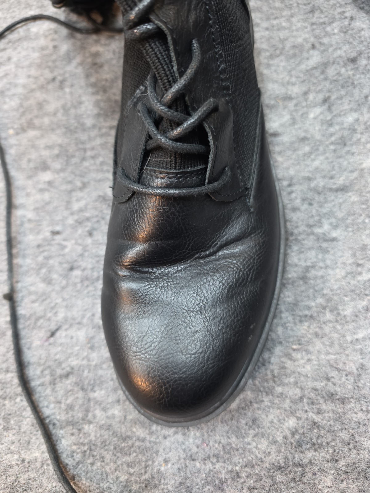 Long Combat Boots Black Size 10