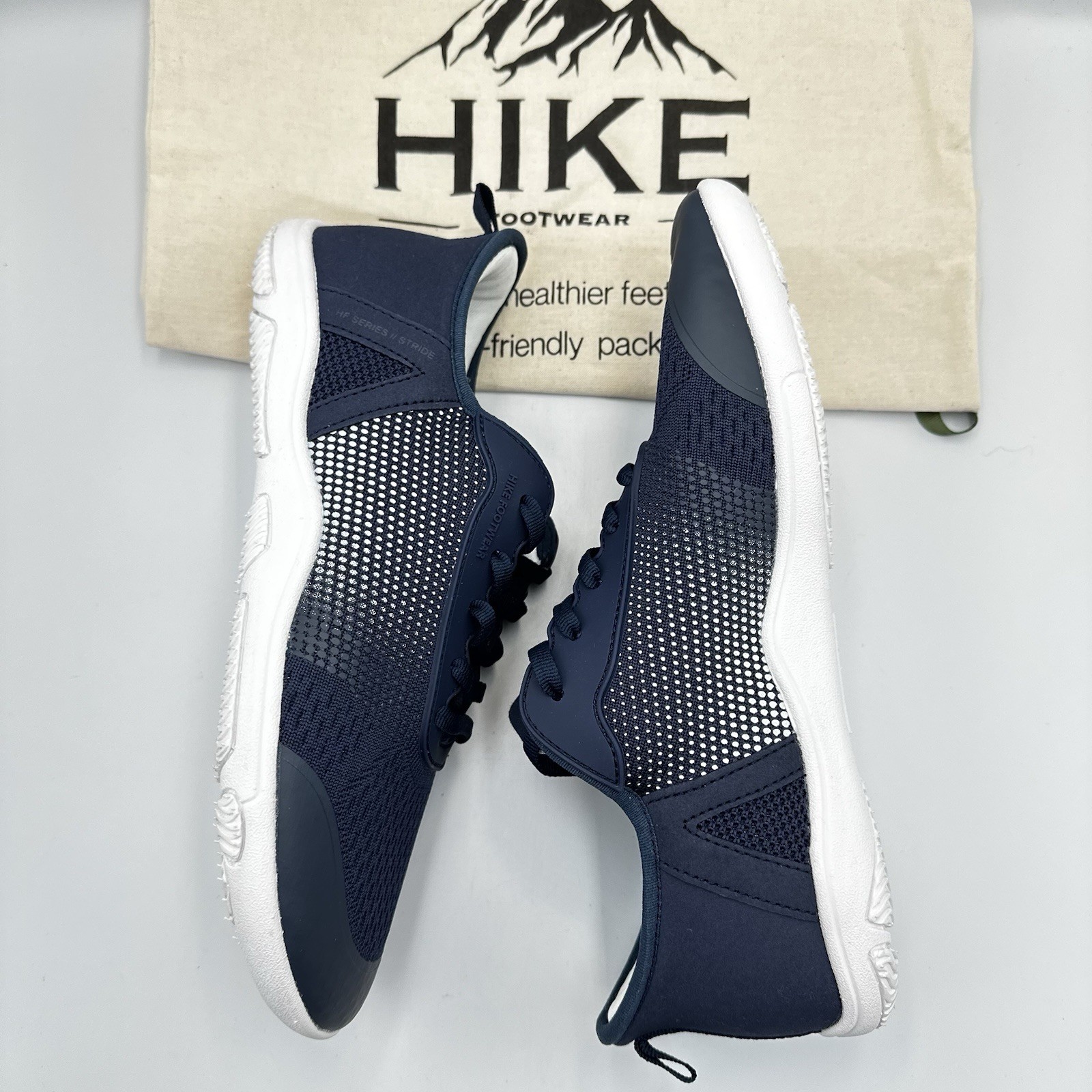 Hike Footwear Stride Blue White Barefoot Sneaker EU 39 M 6-6.5 W 8-8.5 Outdoor