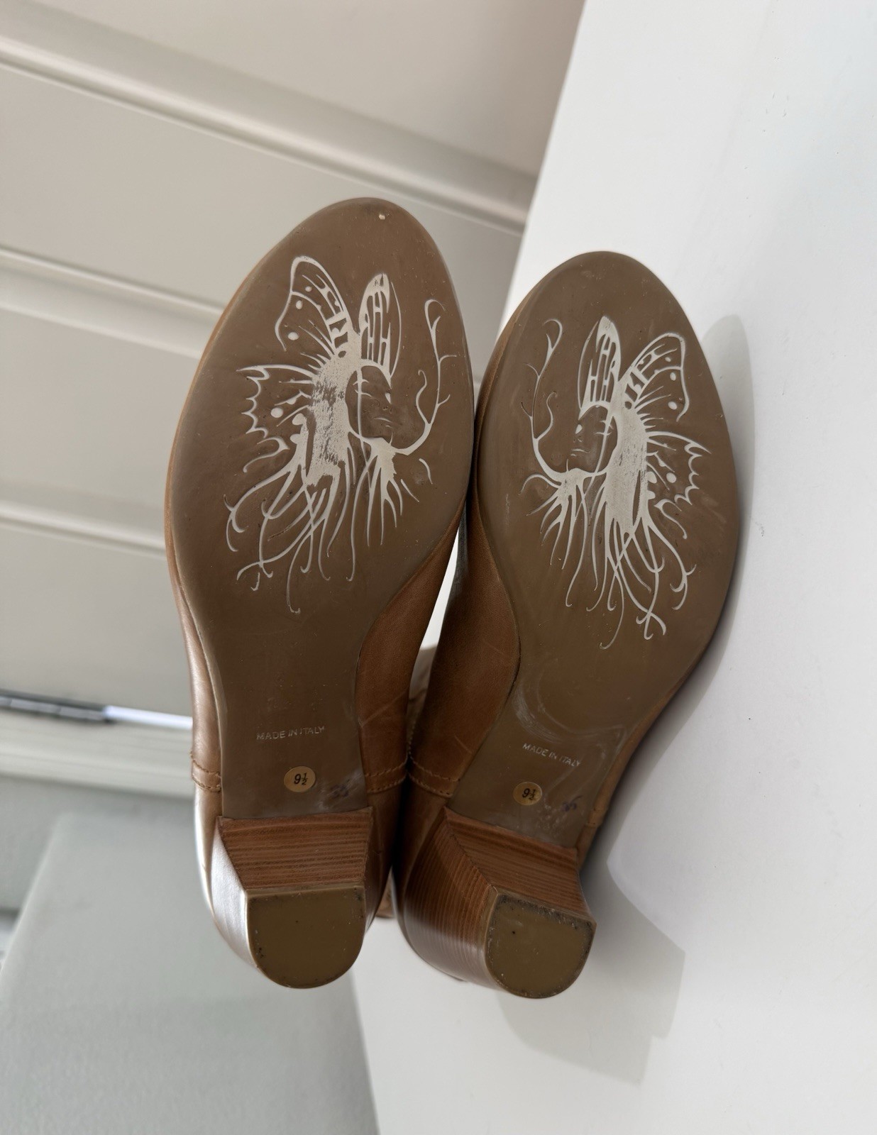 Aquatalia Italian L Brown Leather Heeled Boots -8.5/