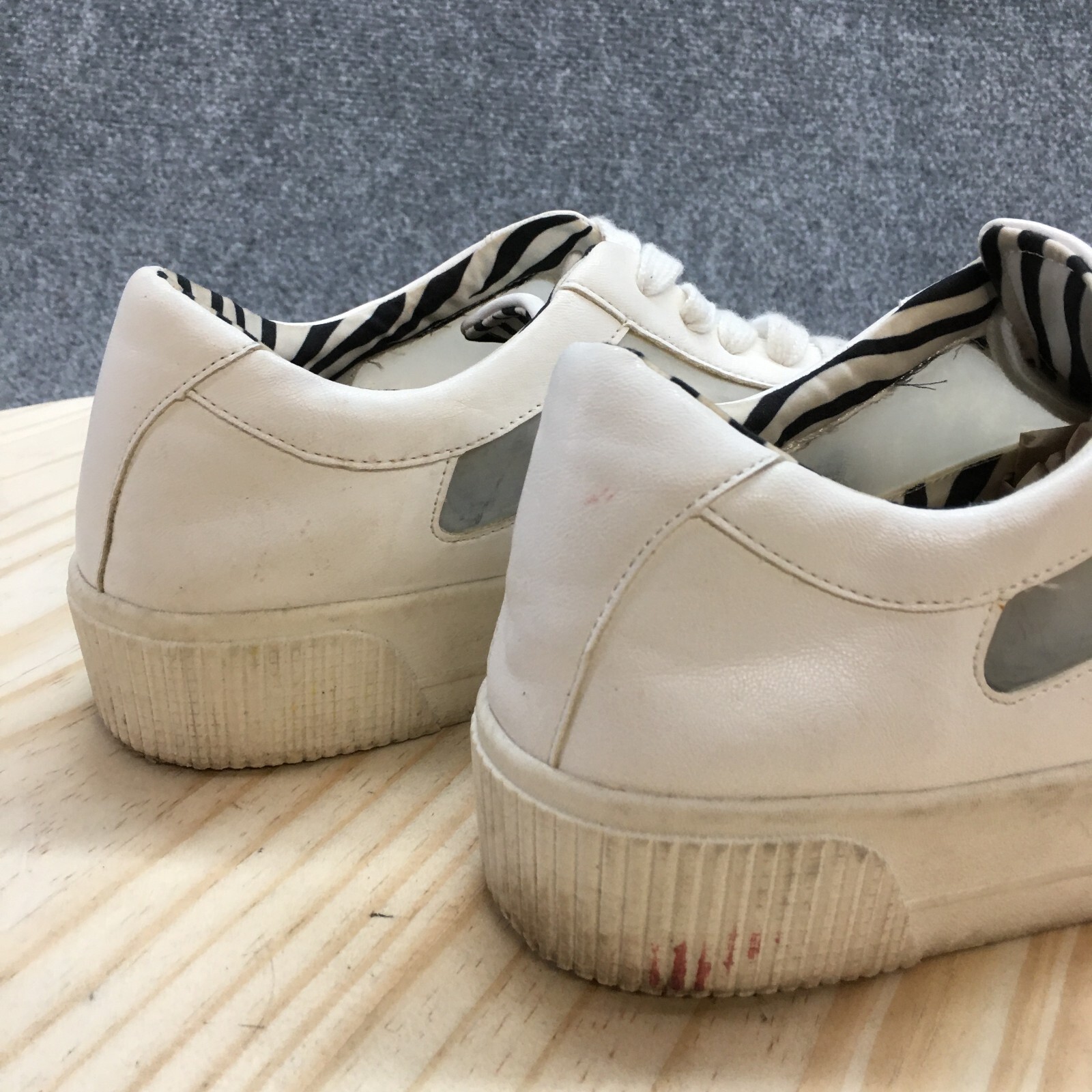 Mix No. 6 Shoes Womens 10 Emmalyn Platform Sneakers White Faux Leather Casual
