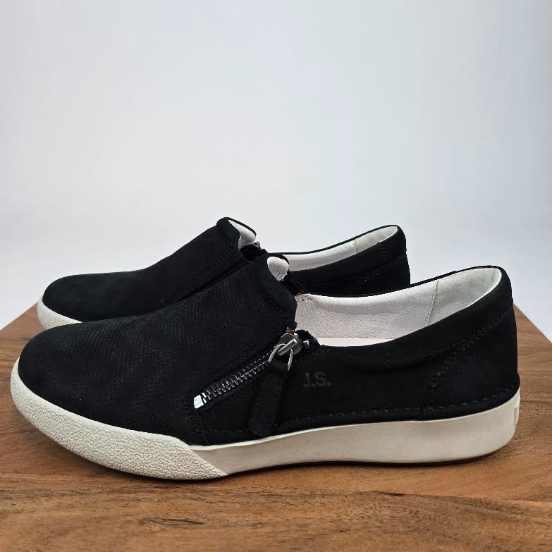 New Womens Josef Seibel Campa Nubuk Black Comfort Casual Sneakers Shoes 40 9-9.5