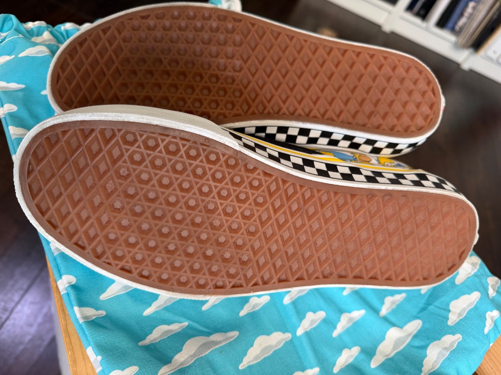 The Simpsons x Vans Customs Classic Slip-On w/ Bart and Homer Simpson 9 M/10.5 W