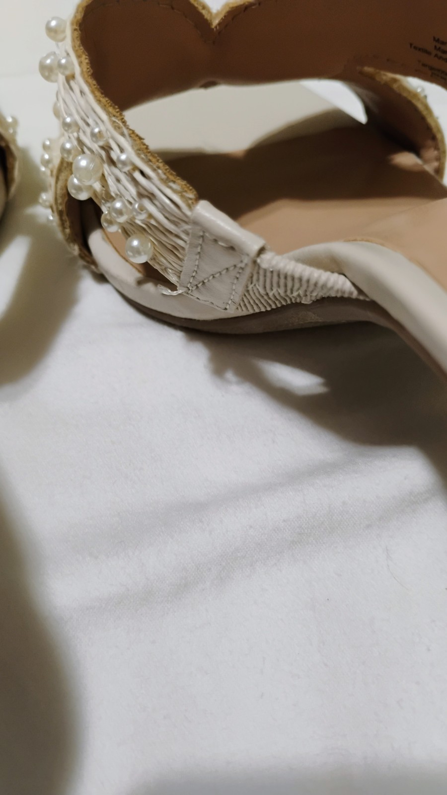A New Day Tia Heels Cream With Pearls Size7.5 NWOT