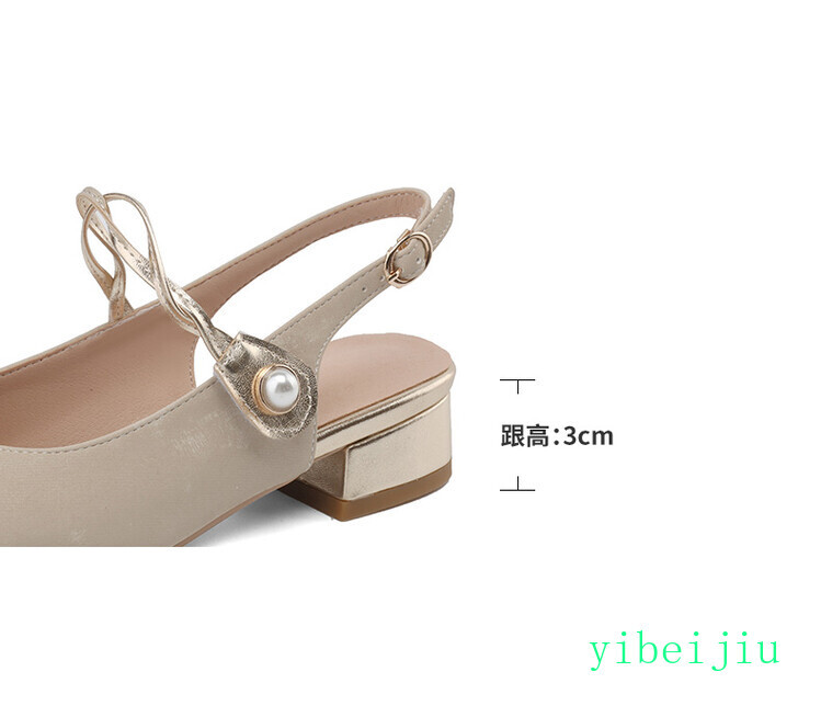 Plus Size Womens Low Heel Slingbacks Dress Formal Sandals Banquet Shoes Comfort