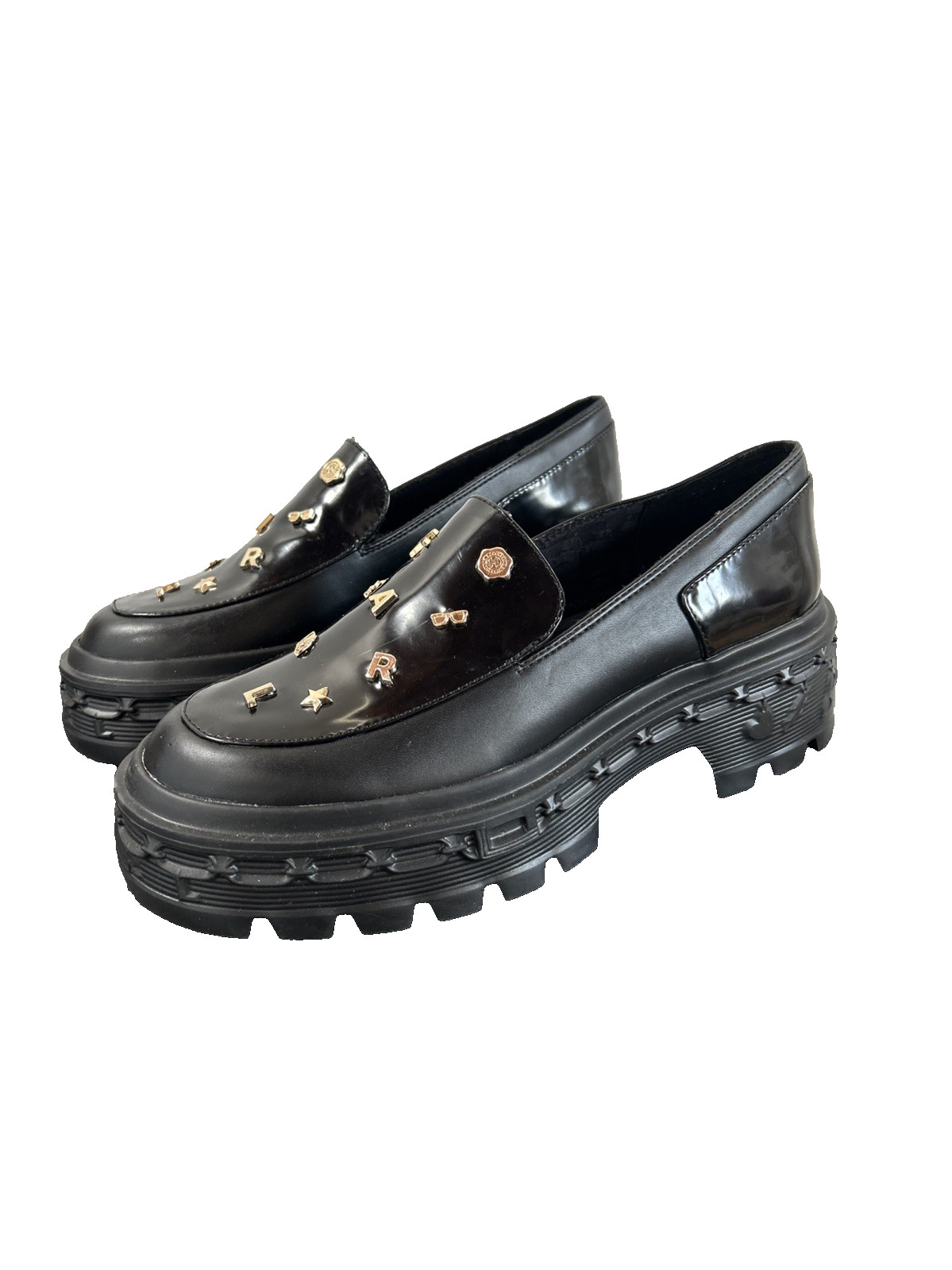 Karl Lagerfeld Paris «Lylah/G24» Lug Sole Studded Loafers Women’s 8M