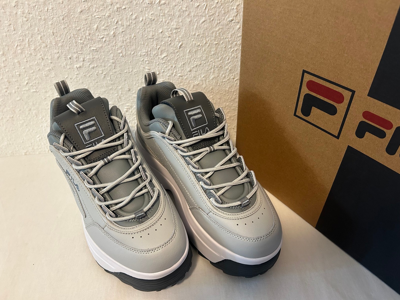 Fila Disruptor II Wedge Platform BNIB ggry/monu/wht