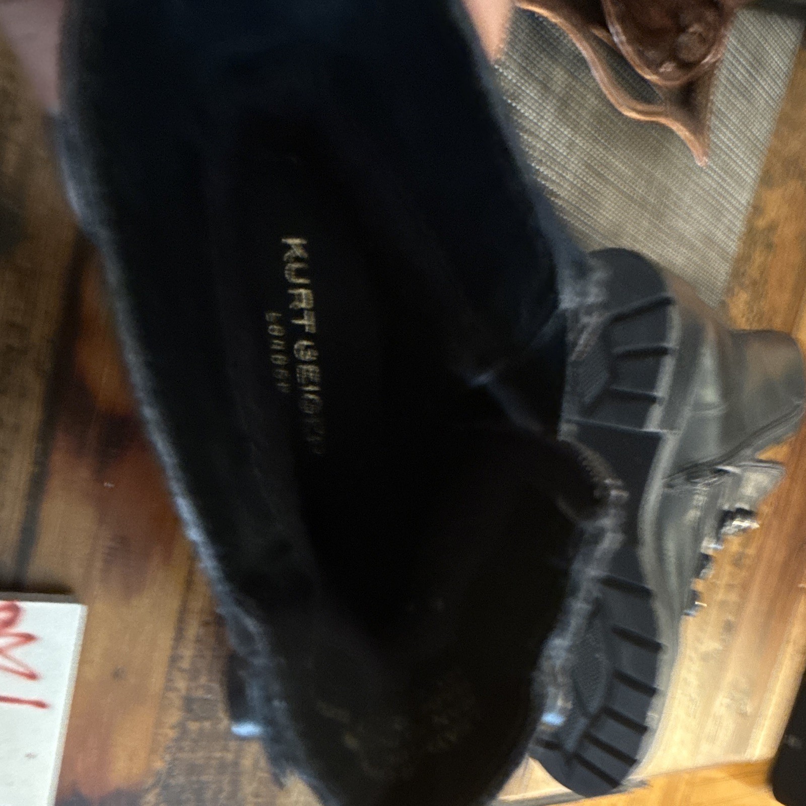 Kurt Geiger London Women’s Black Leather Combat Ankle Boots Zip, US 6.5