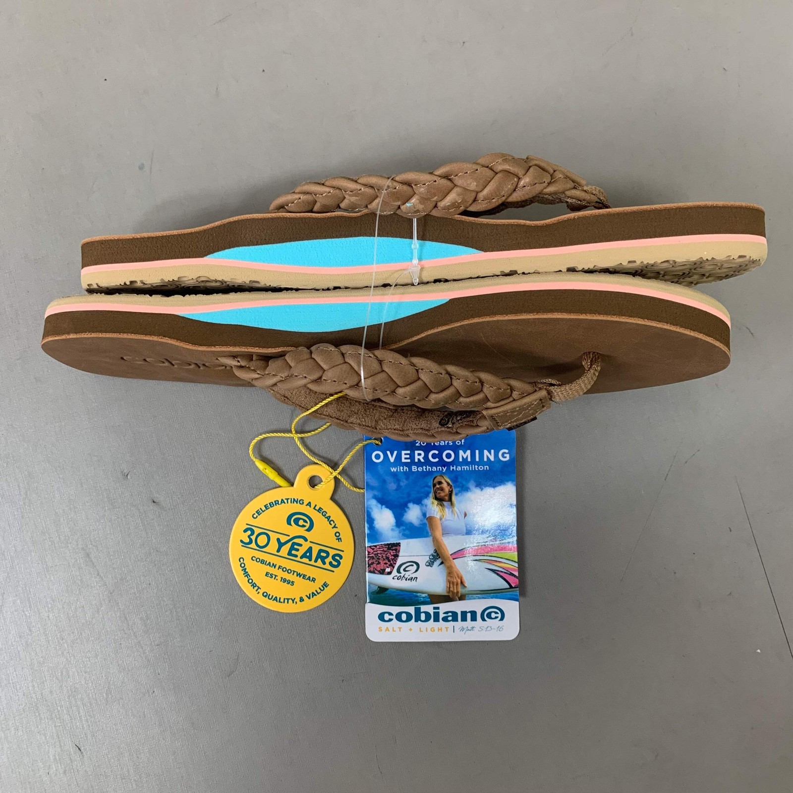COBIAN Braided Pacifica Sandals Women’s SZ 6, EU 41 TAN BBP23-230-6