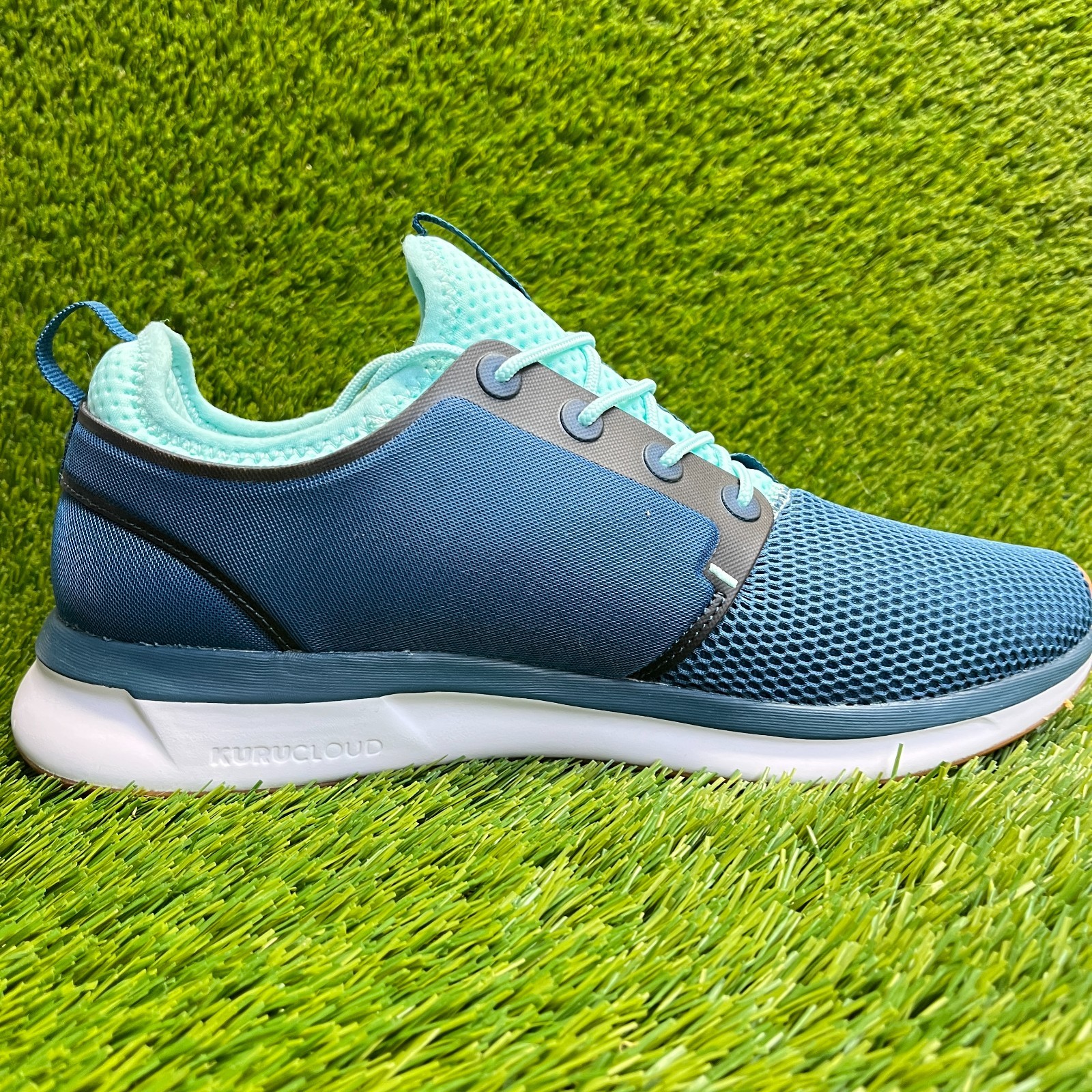 Kuru Atom Womens Size 11.5D Blue Black Athletic Running Walking Shoes Sneakers