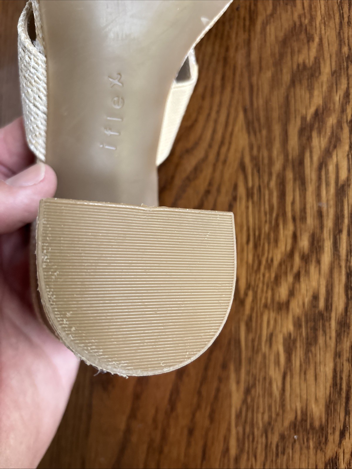Anne Klein Women’s Size 7 1/2 Atlas Dress Sandals Raffia-Style 2.75 Inch Heels