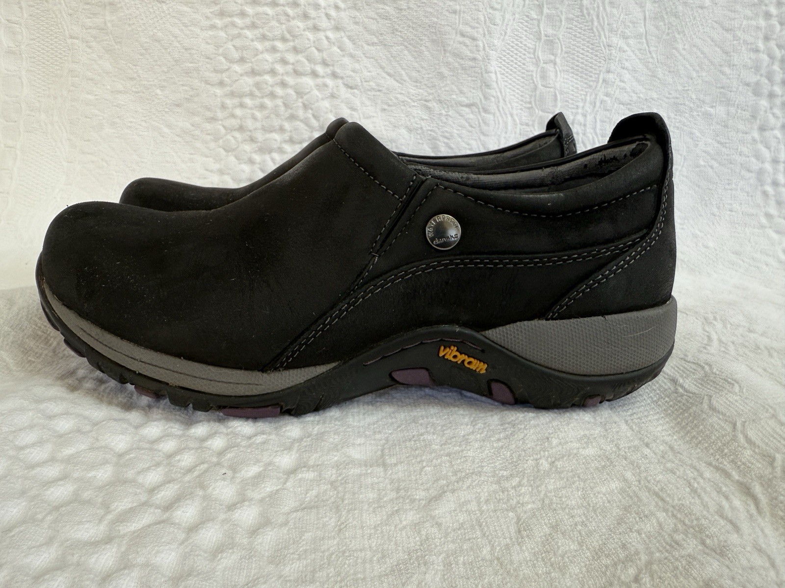 Dansko Patti Black Milled Nubuck Waterproof Women Vibram Sole Shoes 36/5.5 6